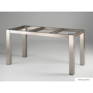Naber Tischgestell 80. Gestell edelstahlfarbig, B 1960, T 810 mm.