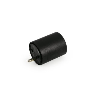 Naber Adapter für Schweizer Stecker. Schwarz. Mit diesem Adapter von Schuko-