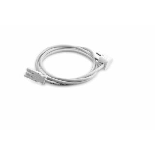 Netzanschlussleitung 2. weiß, L 2000 mm. Mit Winkelstecker und flachem