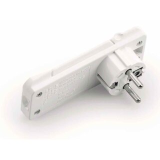 Naber Flachstecker Weiß 12 mm tief, lose, Schraubmontage