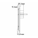 Naber Flachstecker Weiß 12 mm tief, lose, Schraubmontage