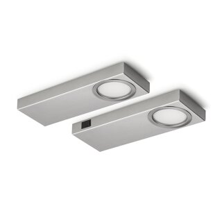 Naber Rea 1 LED Set-2 S mit Schalter. Unterbodenleuchte. Edelstahl.