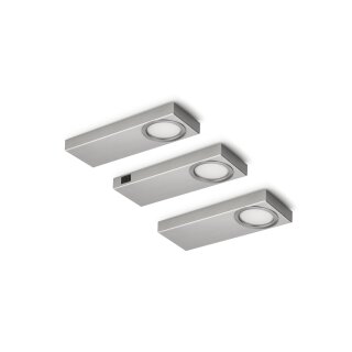 Naber Rea 1 LED Set-3 S mit Schalter. Unterbodenleuchte. Edelstahl.
