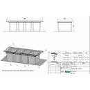 NABER Cox® Box 275 S/1000-4. Hellgrau, für Auszugstechnik 100 cm