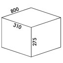 Cox® Box 275 K/800-3. Ohne Biodeckel, hellgrau Auszugstechnik: für