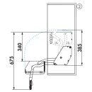 iMove-Set Single Tray, für 600er Schrank, B 565 mm, silber.