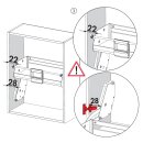 iMove-Set Single Tray, für 600er Schrank, B 565 mm, silber.