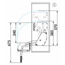 iMove-Set Double Tray, für 600er Schrank, B 565 mm, silber.