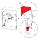 iMove-Set Double Tray, für 600er Schrank, B 565 mm, silber.