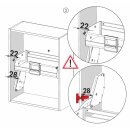 iMove-Set Double Tray, für 600er Schrank, B 565 mm, silber.