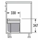 Hailo Raumspar-Tandem Swing Einbau Abfallsammler Mülleimer 3644731