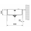 FRANKE BOX Einbau-Becken BXX 210/110-54, Edelstahl