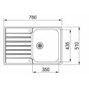 FRANKE ARGOS AGX 211-78  Einbauspüle Edelstahl glatt