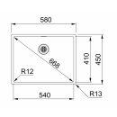 FRANKE BOX BXX 210/110-54, Edelstah Einbau-Becken