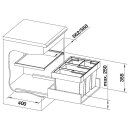 BLANCO FLEXON II 60/4 Abfallsystem System zum Einbau in Schubkästen