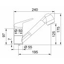 FRANKE NOVARA-PLUS Onyx,  Einhebelmischer,