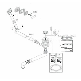 Systemceram KeraDomo Systemceram KeraDomo Ablaufgarnitur 1 Becken