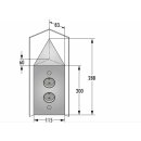 THEBO ST 3007/2-C Energie-Ecksaeule MIRA ES34 Edelstahl