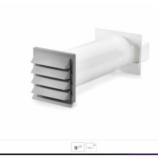 Naber Compair® K-Klima-R flow 150 Mauerkasten hellgrau, Flachkanal
