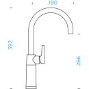 SCHOCK Einhebelmischer SC-520 Orig. Cristalite+ Ummantelung Nero Schwenkbereich 360°