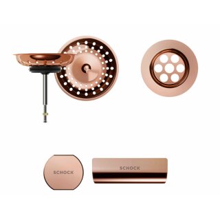 SCHOCK Sichtteile in Copper zu Ablaufgarnitur mit Drehexcenter 629614PD