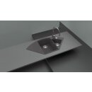SCHOCK Spüle, Einbau von oben Lotus C-150-A, Cristadur Bronze 1,5 Becken, rechts Unterschrank 80 cm Eckschrank 90 cm im Lieferumfang enthalten: Resteschale Edelstahl Ablaufgarnitur 3½, Korb- ventil, Excenterbedienung, Chrom glänzend Diamantbohrer SB Lig
