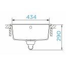 SCHOCK Spüle, Unterbau Nemo N-100S-U, Cristalite+ Crema 1 Becken