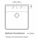 Villeroy & Boch Spülstein Einzelbecken Spülstein Einzelbecken mit Excenterbetätigung in Stone White