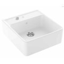 Villeroy & Boch Spülstein Einzelbecken Spülstein Einzelbecken mit Excenterbetätigung in Stone White