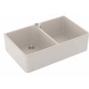 Villeroy & Boch Spülstein 80 X Spülstein Doppelbecken in Crema CeramicPlus