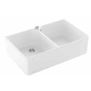 Villeroy & Boch Spülstein 80 X Spülstein Doppelbecken in Stone White CeramicPlus