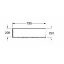 Villeroy & Boch Spülstein 80 X Spülstein Doppelbecken inklusive Ablaufgarnitur mit Handbetätigung in Ebony CeramicPlus, 795 x 500 x 220 mm, 37,7 kg