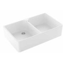 Villeroy & Boch Spülstein 90 X Spülstein Doppelbecken  in Weiß Alpin CeramicPlus