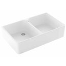 Villeroy & Boch Spülstein 90 X Spülstein Doppelbecken in Stone White CeramicPlus