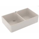 Villeroy & Boch Spülstein 90 X Spülstein Doppelbecken in Crema CeramicPlus