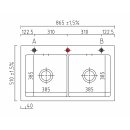 KeraDomo Einbauspüle Mera Twin für 90 cm...