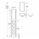 THEBO MIRA / WASA XS Wand-Steckdosenelement 4-fach...