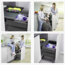 HAILO CARGO SYNCHRO 60, 2 x 28 Ltr, Seitenwandmontage, Vollauszug, abgedeckte Führungsschiene, anthrazit