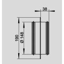 NABER SR 150 Maueranschlussstutzen, Anschlusselement, verzinkter Stahl