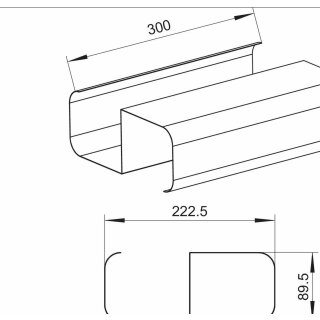 NABER SF-VRO 150 Stützsteg, Abluftzubehör, verzinkter Stahl, L 300 mm
