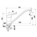 IDEAL STANDARD Cerafit 1, Einhebelmischer, chrom, Hochdruck