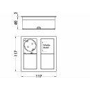 NABER Plaza 2, Einbausteckdosenelemente, mattschwarz