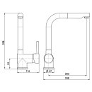 NABER LINEA Drive 2, Einhebelmischer, edelstahlfarbig, Niederdruck