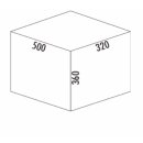 NABER Cox® Base 360 K/500-2, Abfallsammler für Frontauszüge, ohne Biodeckel, anthrazit, H 360 mm