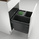 Cox® Base 360 S/500-3, Abfallsammler für Frontauszüge, mit Biodeckel, anthrazit, H 360 mm