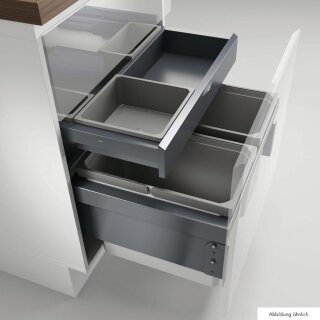 Cox® Base 360 S/600-2 mit Base-Board, Abfallsammler mit Frontauszugssystem, anthrazit, H 460 mm