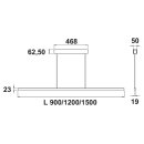 Slim LED, Pendelleuchte, weiß, L 1200 mm, 18 W