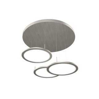 Plate 3R LED, Pendelleuchte, edelstahlfarbig eloxiert