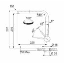 FRANKE ATLAS NEO WINDOW ZUGAUSLAUF  massiv Edelstahl, Hochdruck