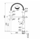 FRANKE PESCARA Black matt Armatur mit Auszugsbrause